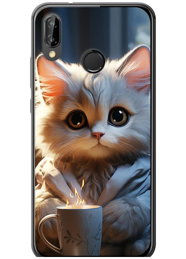 Силиконовый чехол 'White cat' для Endorphone huawei p20 lite (265392878)