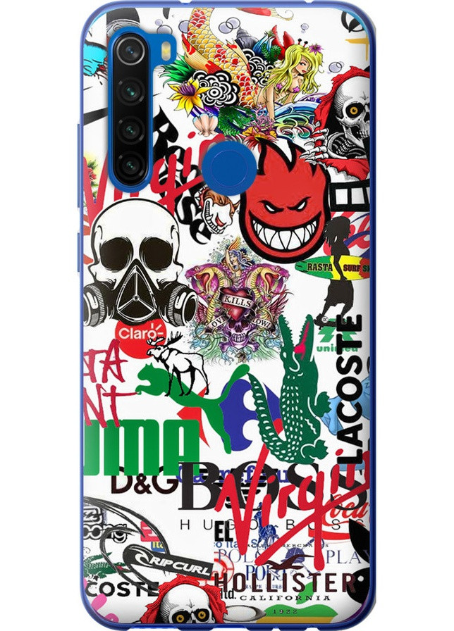 Силіконовий чохол 'Many different logos' для Endorphone xiaomi redmi note 8t (257882419)