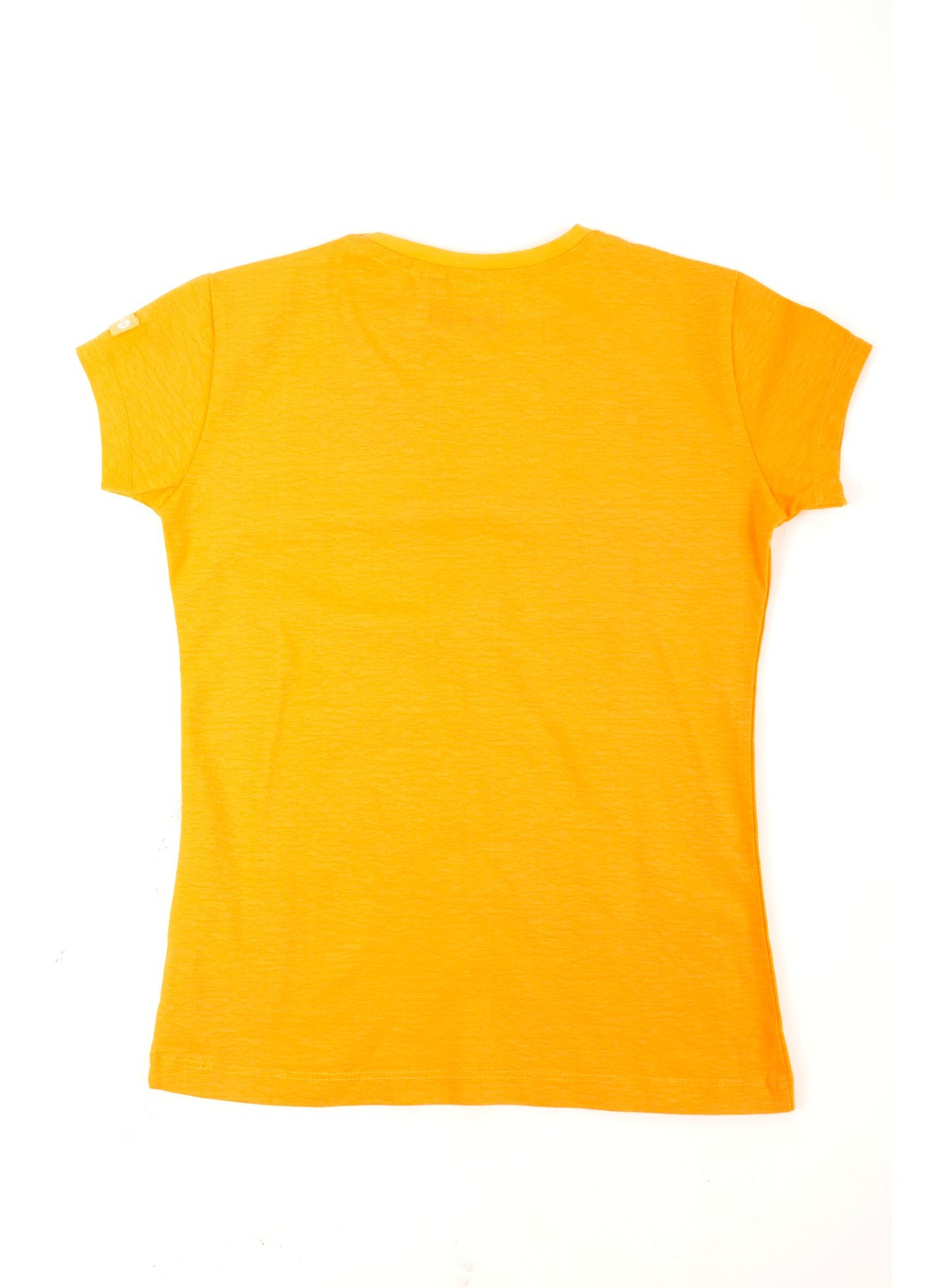 Оранжевая летняя футболка на девочку tom-du оранжевая с принтом 070821-001903 TOM DU