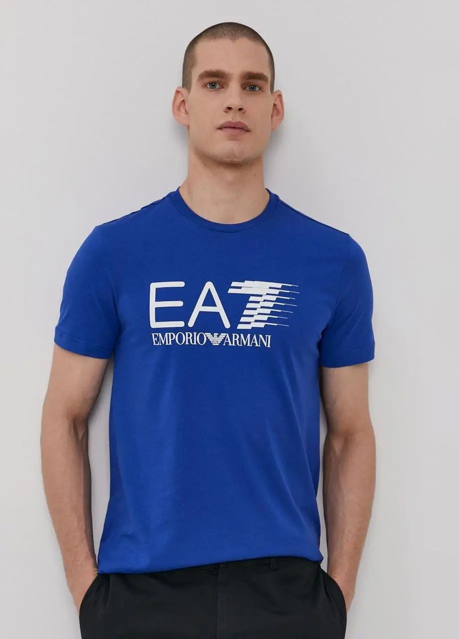 Синяя футболка EA7