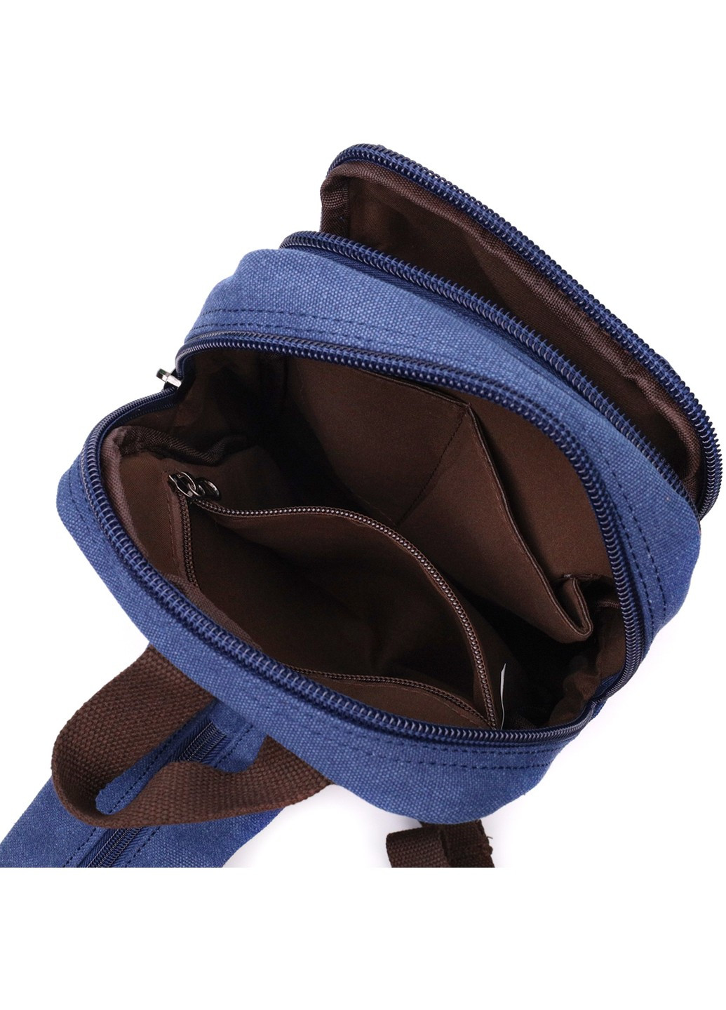Универсальная сумка-рюкзак с двумя отделениями из плотного текстиля 22165 Синий Vintage (267925304)