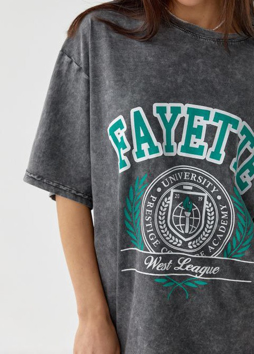 Сіра футболка-туніка варенка fayette No Brand