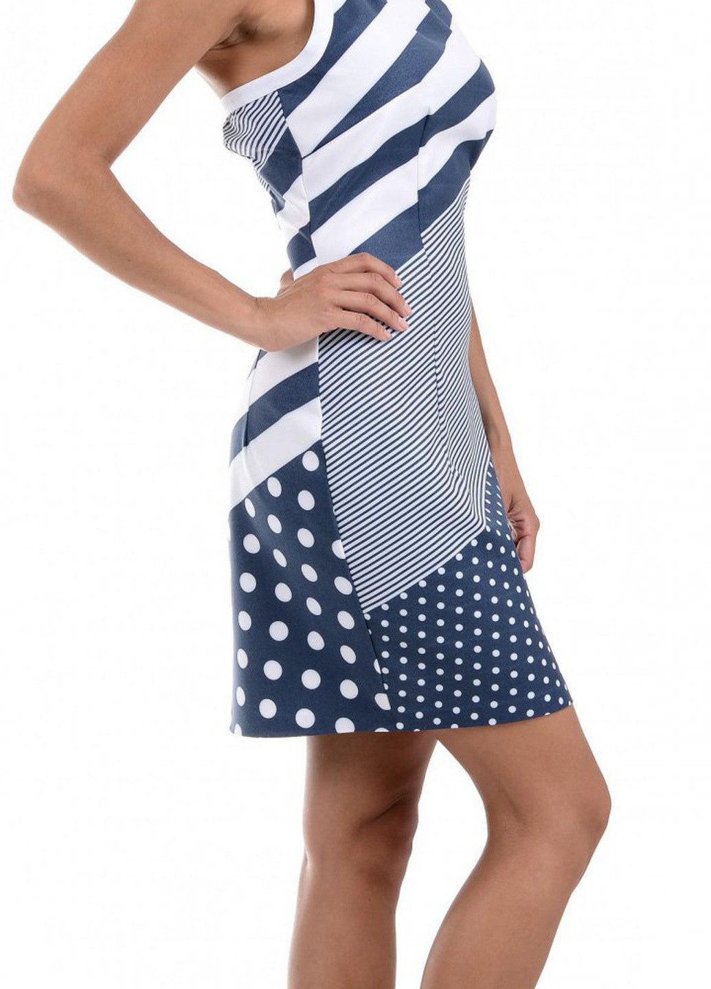 Синее літні сукні літнє плаття в смужку (ут000015300) Lemanta