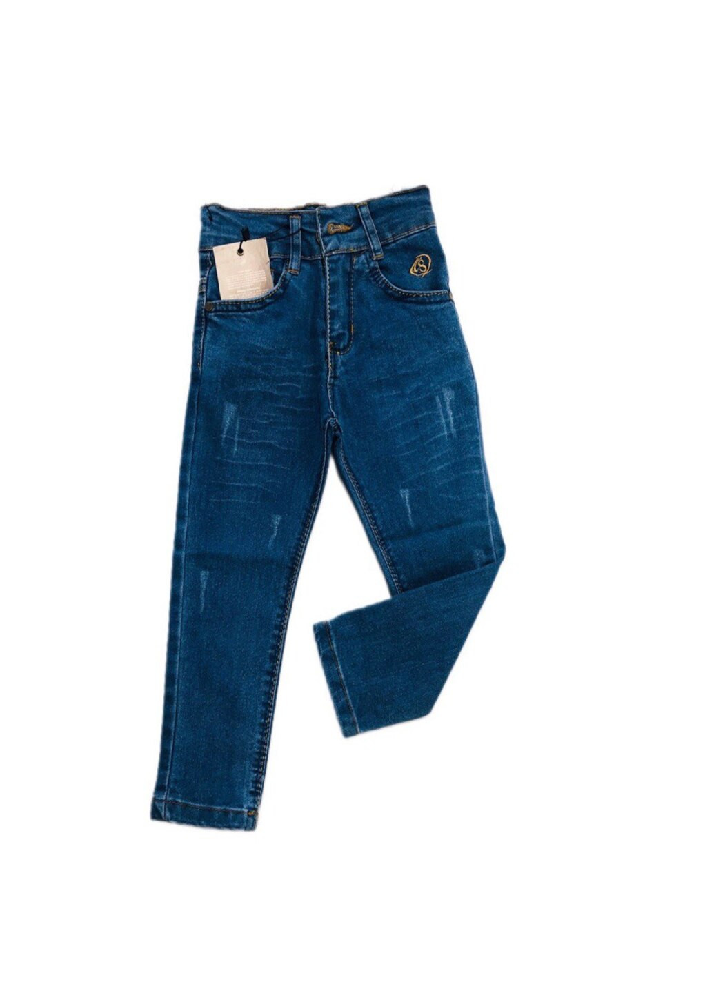 Темно-голубые демисезонные джинсы для мальчика Модняшки