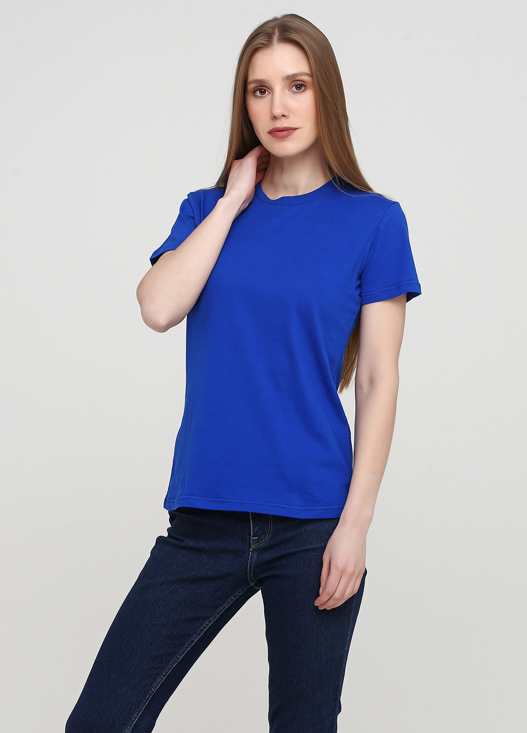 Синя всесезон жіноча футболка ж425-17 синя з коротким рукавом Malta