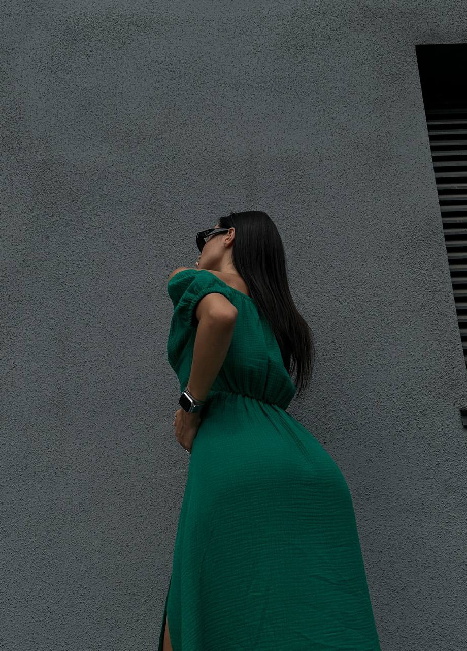 Зелена жіноча сукня муслін No Brand