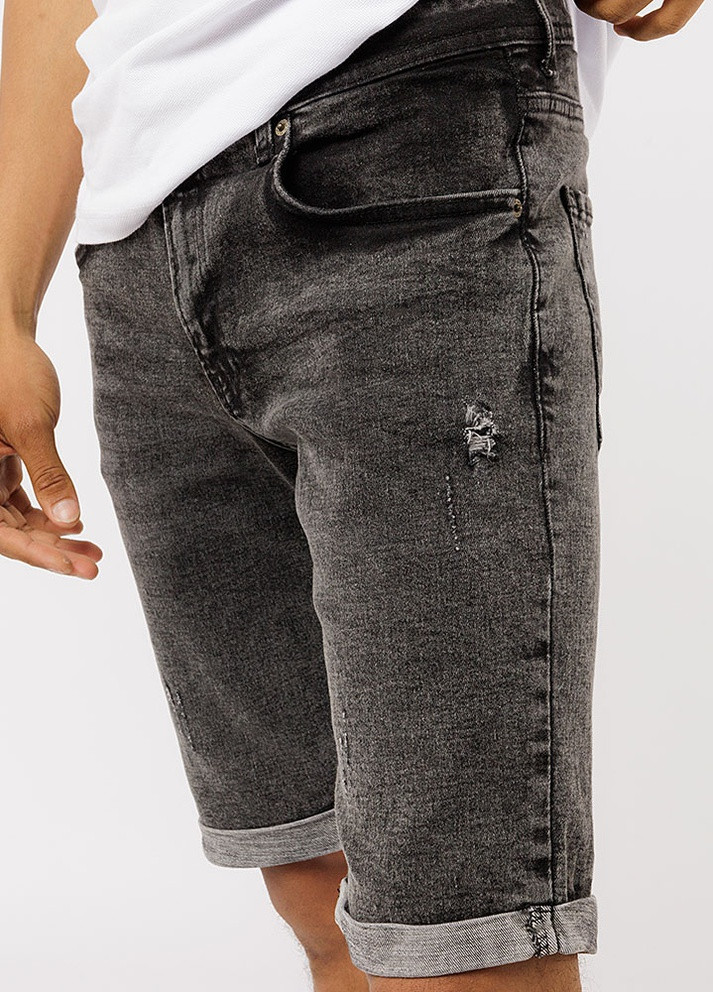 Чоловічі джинсові шорти колір темно-сірий ЦБ-00218862 INTERCODE (259498653)