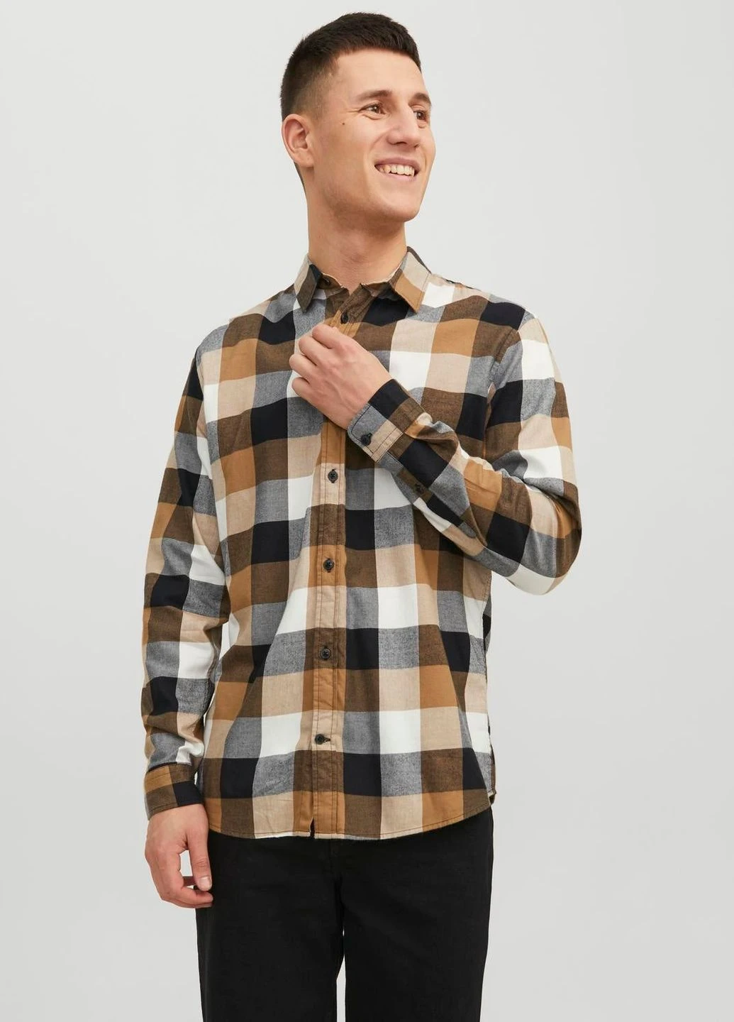 Сорочка демісезон,коричневий-чорний,JACK&JONES Jack & Jones (274232531)