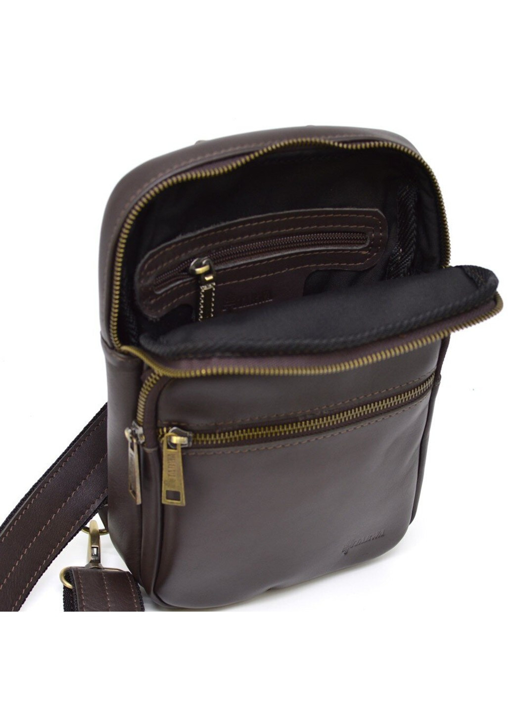 Шкіряна коричнева сумка-рюкзак gc-0904-3md TARWA (263776705)