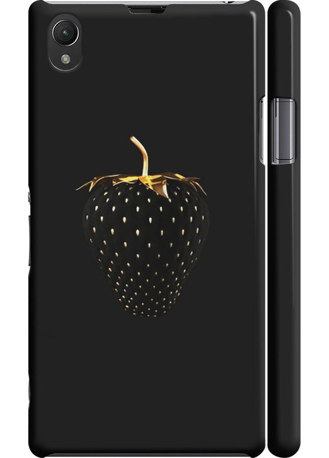 3D пластиковый матовый чехол 'Черная клубника' для Endorphone Sony Xperia Z1 C6902 (257836623)