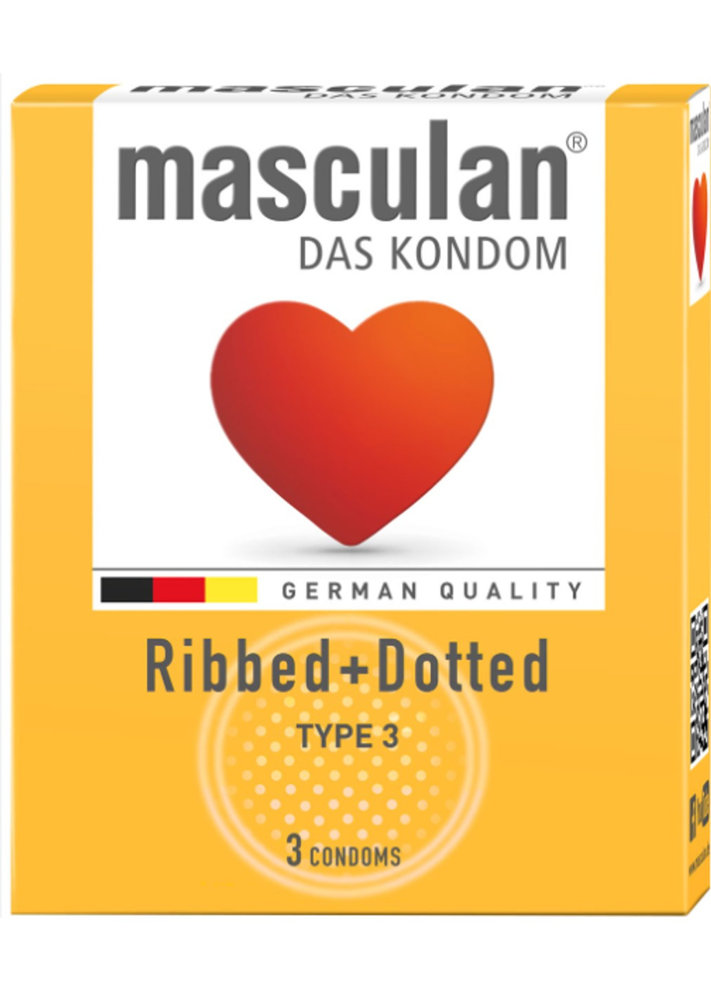 Презервативы Ribbed+Dotted 3 шт Masculan (272289379)