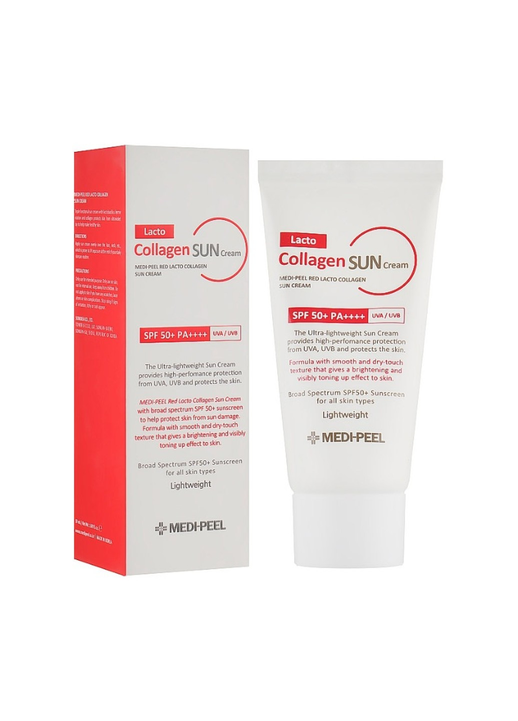 Солнцезащитный крем с коллагеном и лактобактериями Red Lacto Collagen Sun Cream SPF50 + PA++++ 50 мл Medi-Peel (256685120)