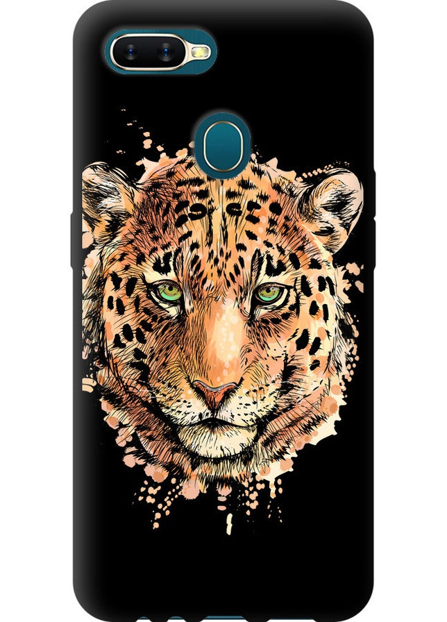 TPU чорний чохол 'Леопард v2' для Endorphone Oppo A12 (258089545)
