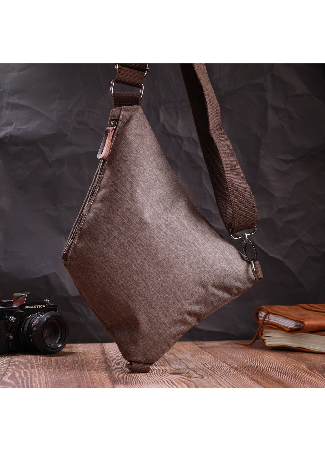 Чудова сумка через плече для чоловіків із текстилю 22198 Пісочний Vintage (267925283)