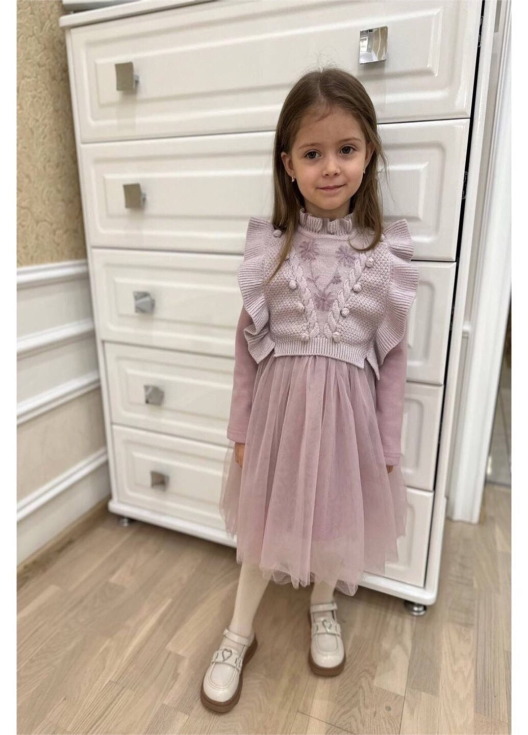 Розовое платье на девочку Модняшки (274254393)