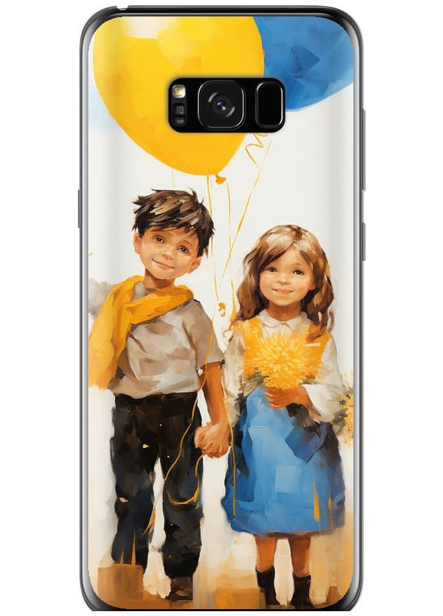 Силиконовый чехол 'Дети с шариками' для Endorphone Samsung Galaxy S8 Plus (267232709)