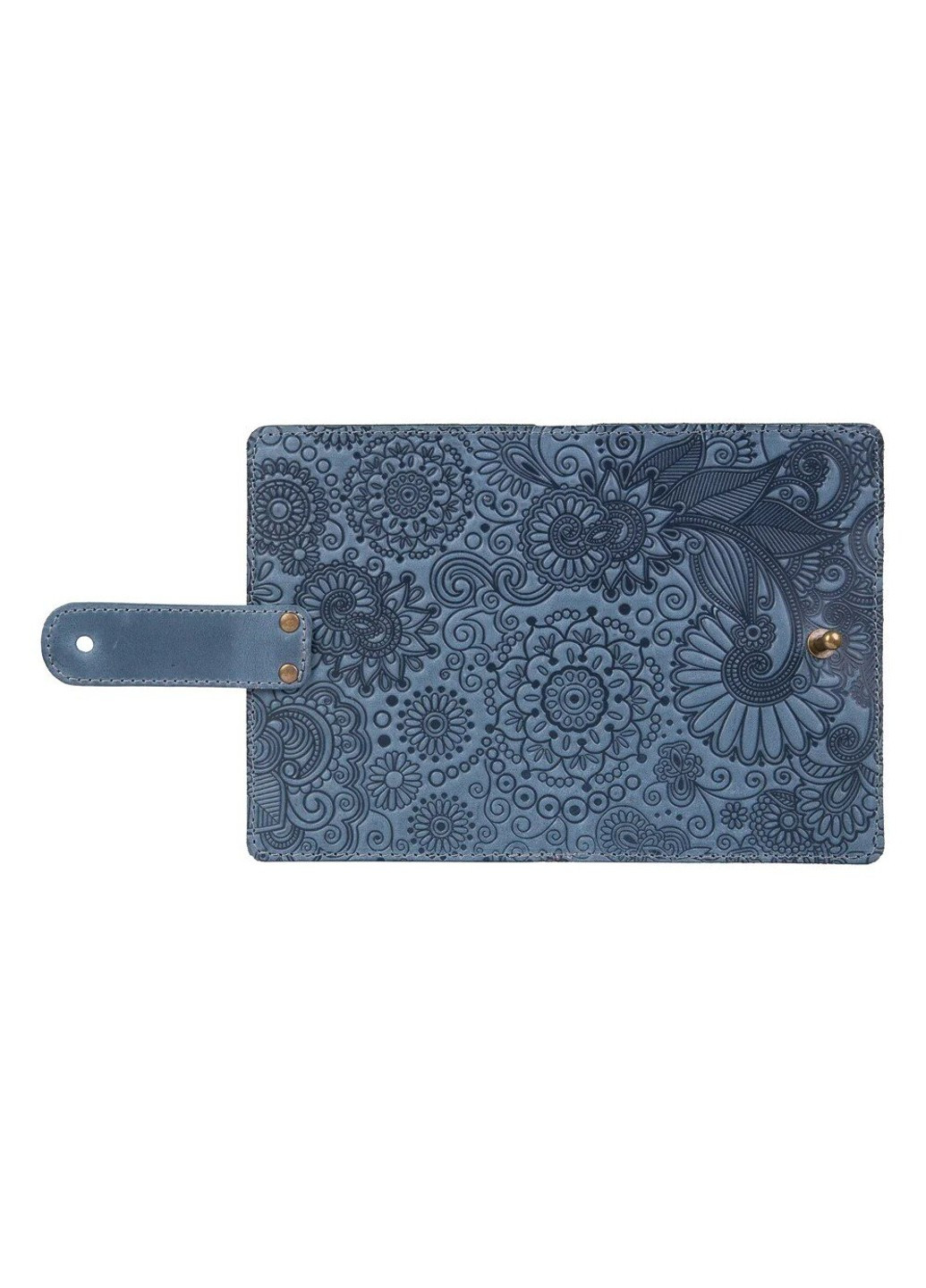 Обкладинка для паспорта зі шкіри «Mehendi Art» PB-03S / 1 Shabby Alga Темно-зелений Hi Art (268371173)