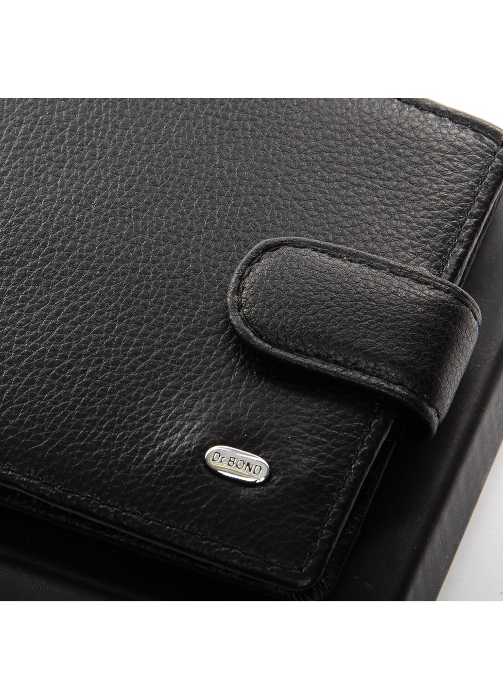 Чоловічий шкіряний чорний гаманець Classik dr.Bond M60-1 black Dr. Bond (261771229)