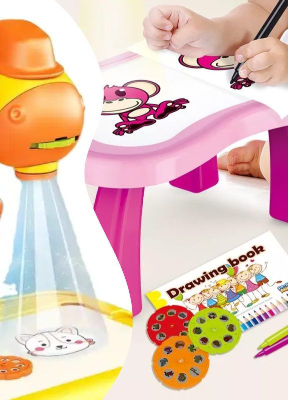 Детский столик проектор для рисования + слайды и фломастеры No Brand (271044497)