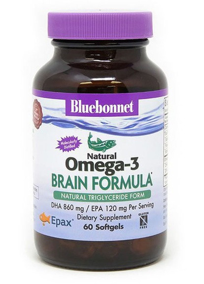 Natural Omega-3, Brain Formula 60 Softgels BLB0944 Bluebonnet Nutrition (256722081)