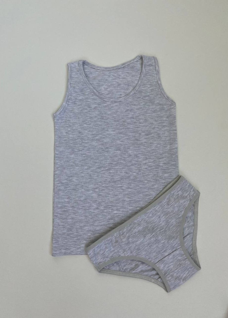 Белый демисезонный комплект майки 2шт. + трусики 2 шт Три феї