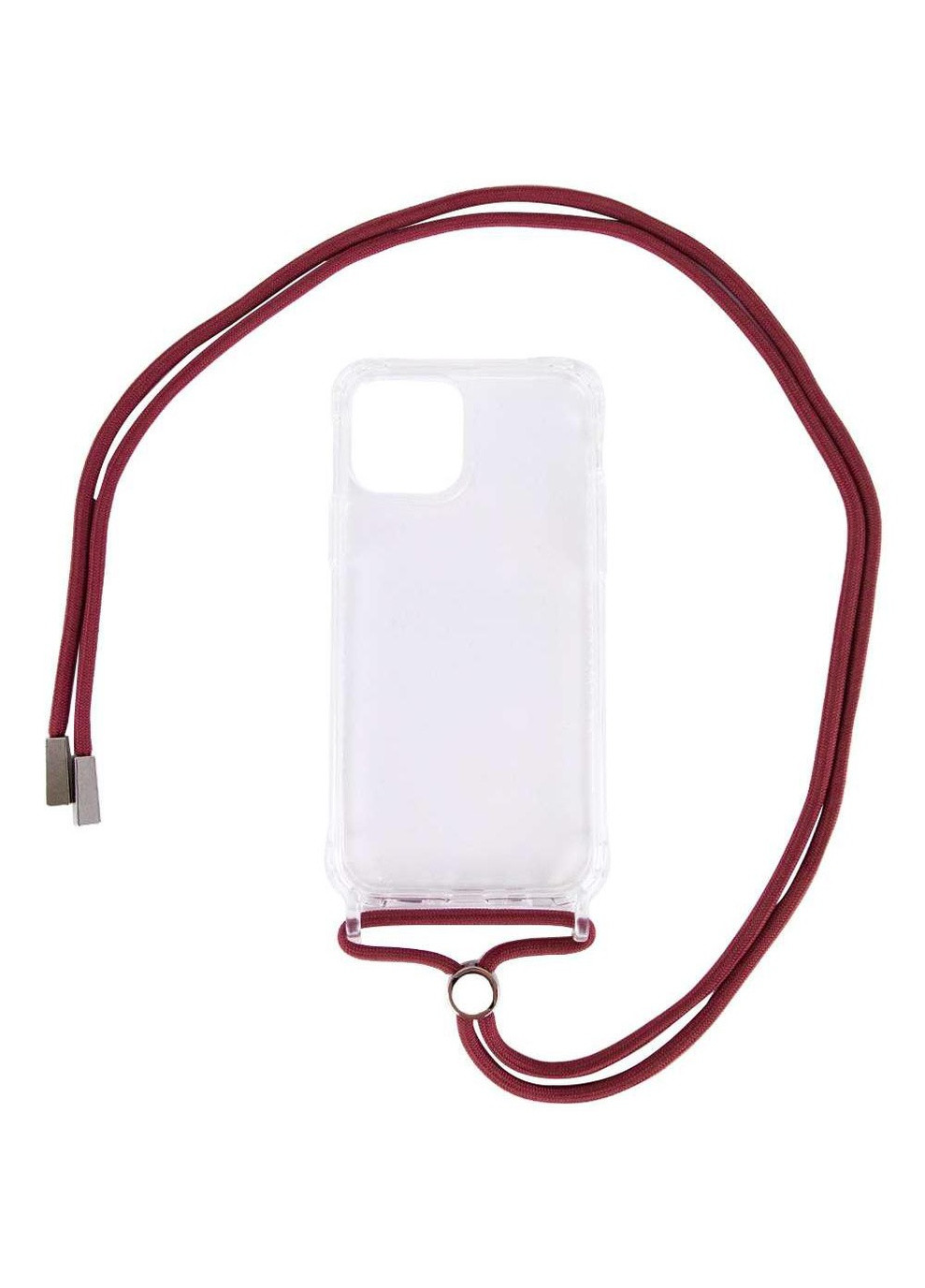 Прозрачный силиконовый чехол с цветным ремешком для Apple iPhone 12 Pro Max (6.7") Epik (258793254)