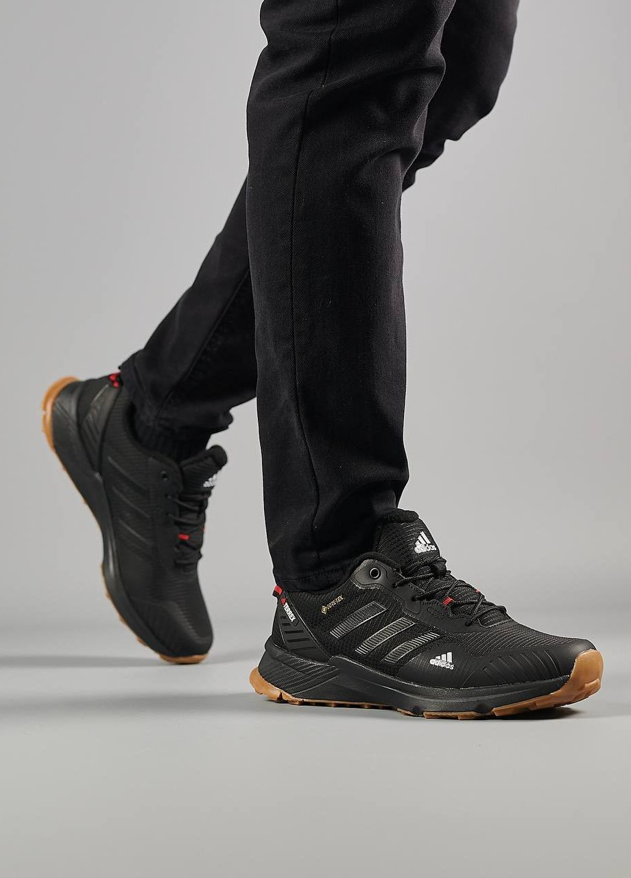 Черные демисезонные кроссовки мужские, вьетнам adidas Equipment Terrex Fleece Black Red Gum