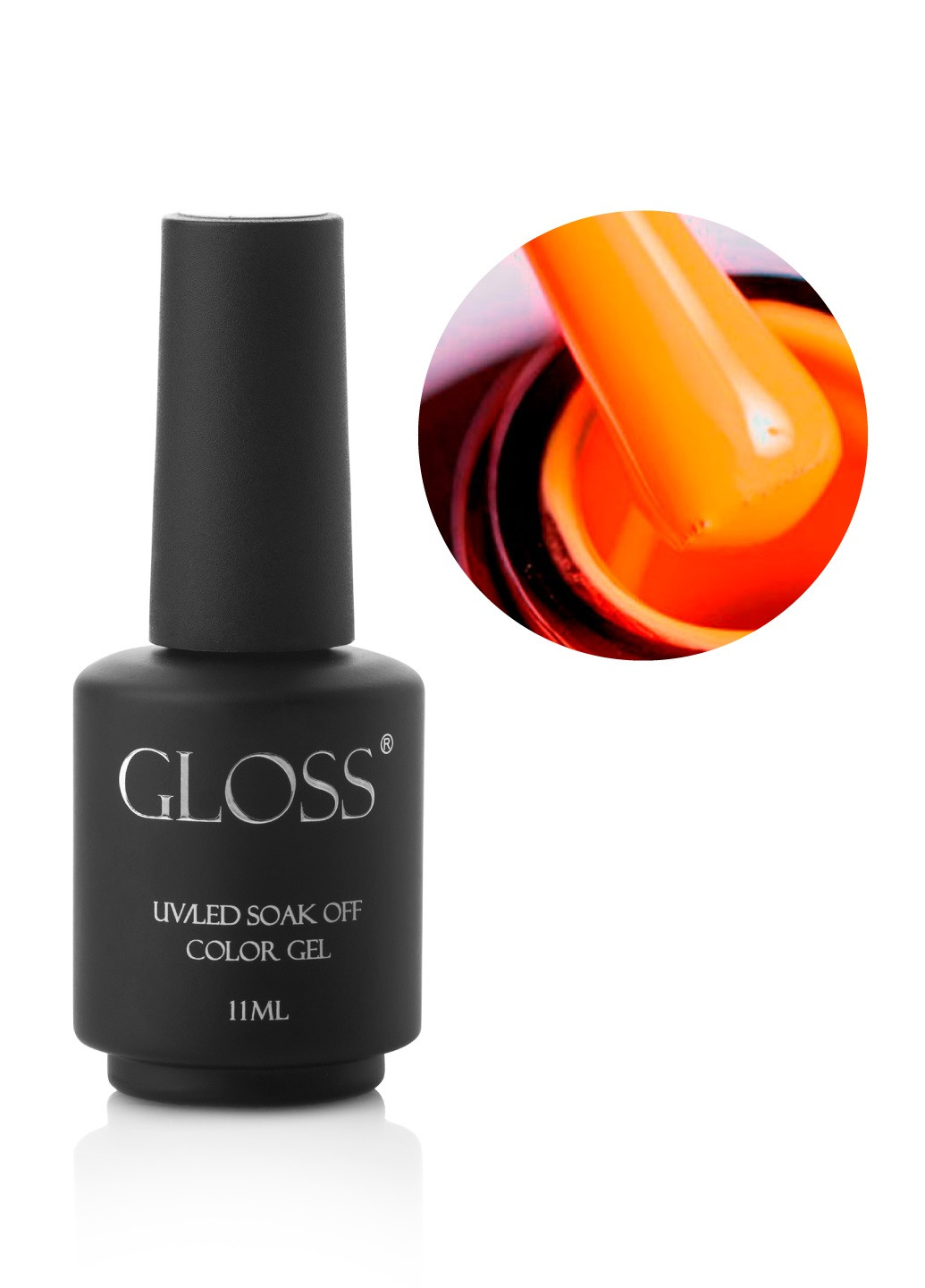 Гель-лак GLOSS Orange Marmalade 504 (яскраво-помаранчевий неоновий), 11 мл Gloss Company веселка (270013704)
