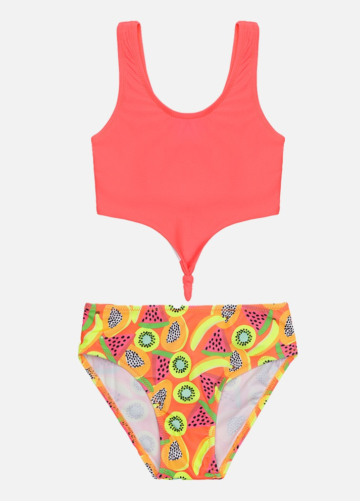 Помаранчевий літній купальник для дівчинки колір помаранчевий цб-00222994 Teres
