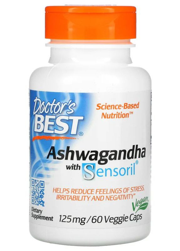Екстракт ашваганди Ashwagandha with Sensoril 125 mg 60 Veggie Caps Doctor's Best (277926791)