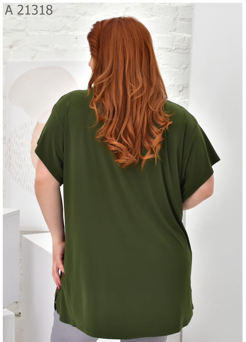 Жіноча футболка великого розміру SK - (259164638)