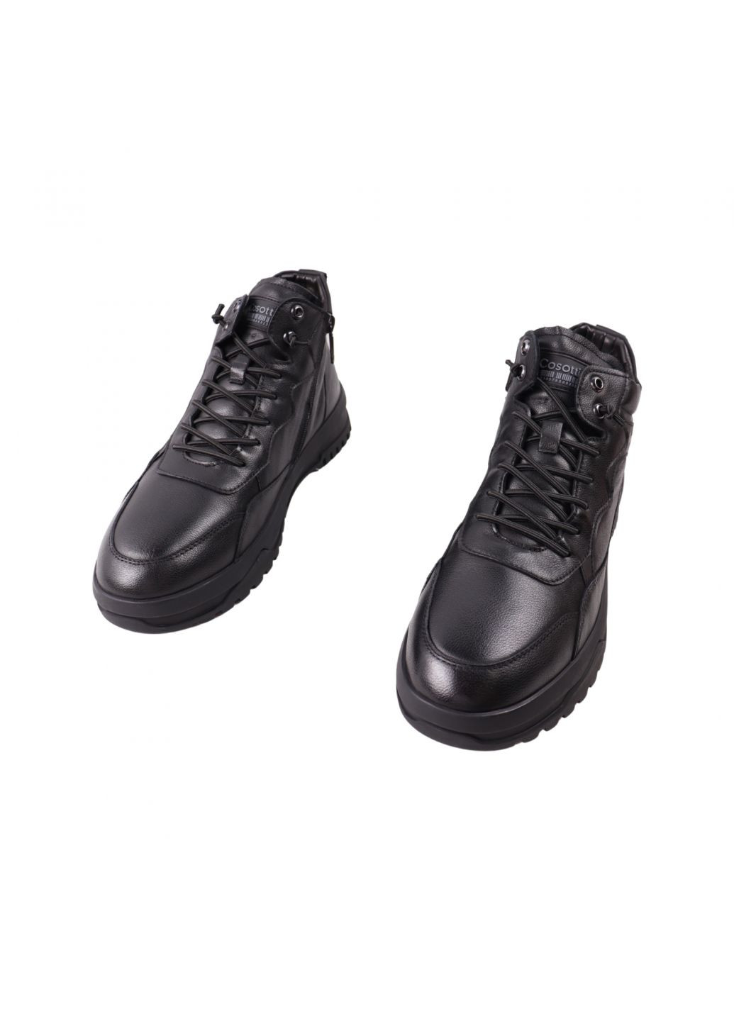 Черные ботинки мужские черные натуральная кожа Cosottinni