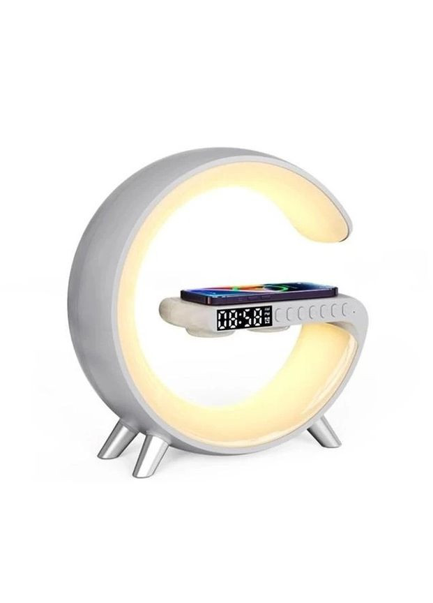 Настольная смарт лампа-ночник с беспроводной зарядкой и Bluetooth-колонкой G-SmartLED RGB Night Light КР-3401 No Brand (277976181)