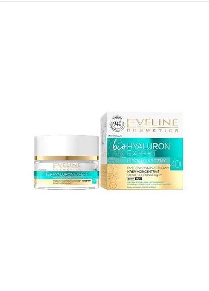 Крем для обличчя ніч Cosmetics 40+ Bio Hyaluron Expert 50 мл Eveline (258616042)