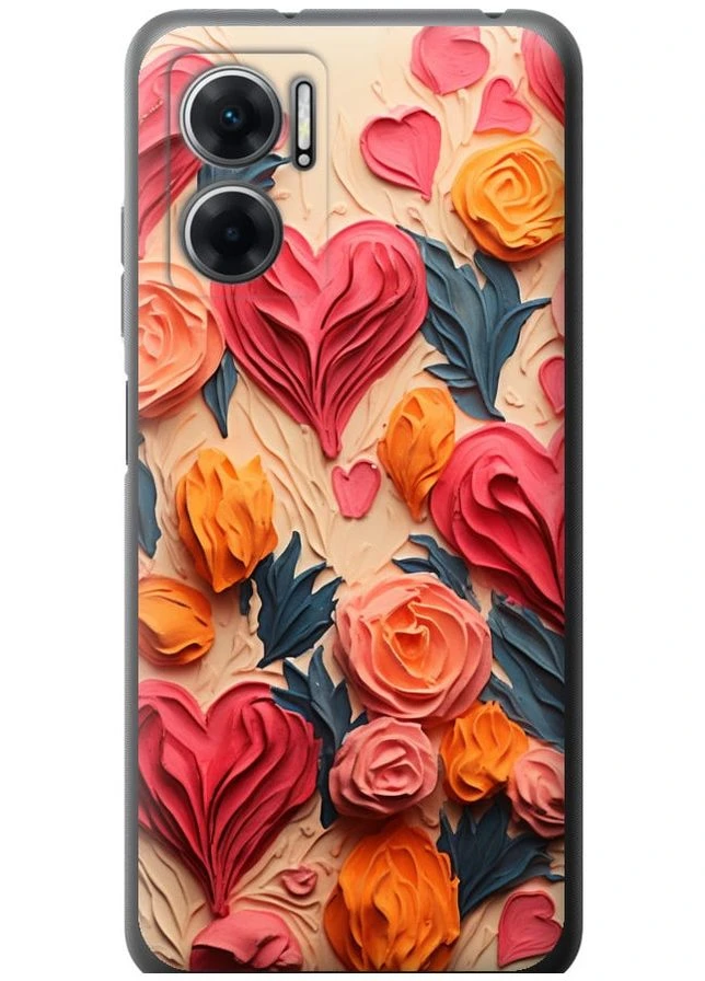 Силіконовий чохол 'Сердечка 3' для Endorphone Xiaomi Redmi Note 11E (267240371)