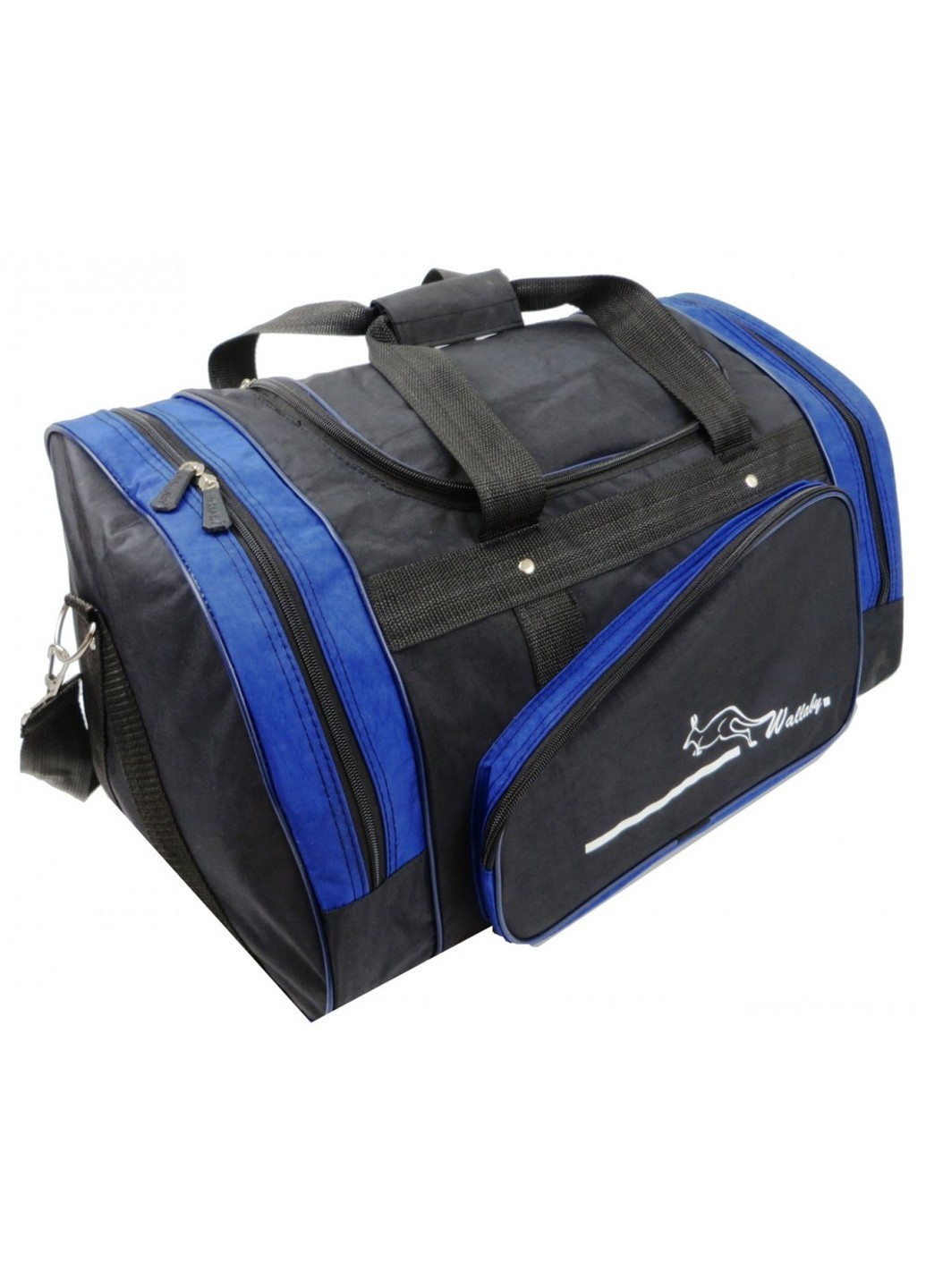 Подорожна сумка 38 л 371-3 чорний з синім Wallaby (271813553)
