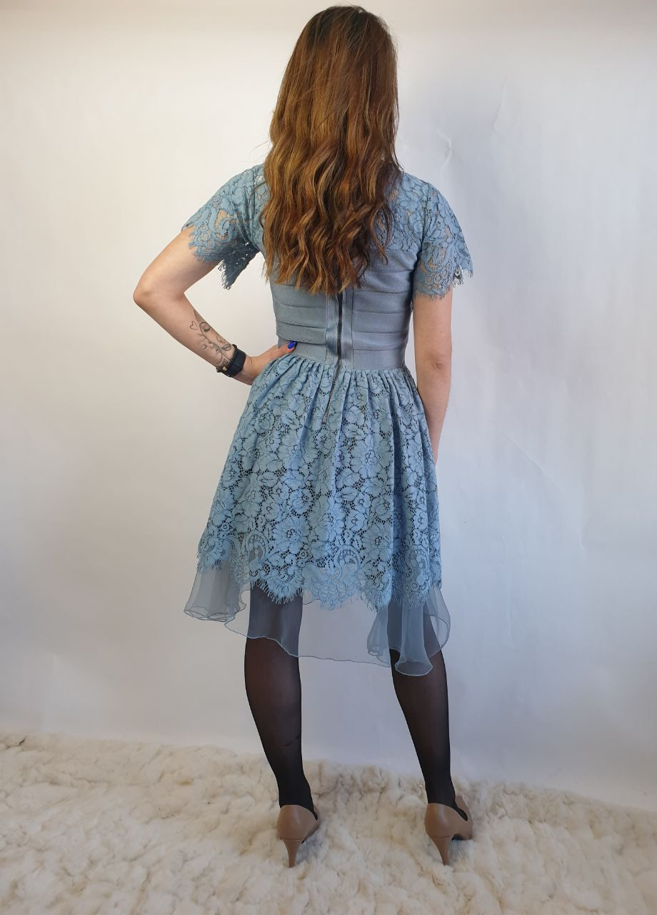 Блакитна кежуал сукня French Connection однотонна