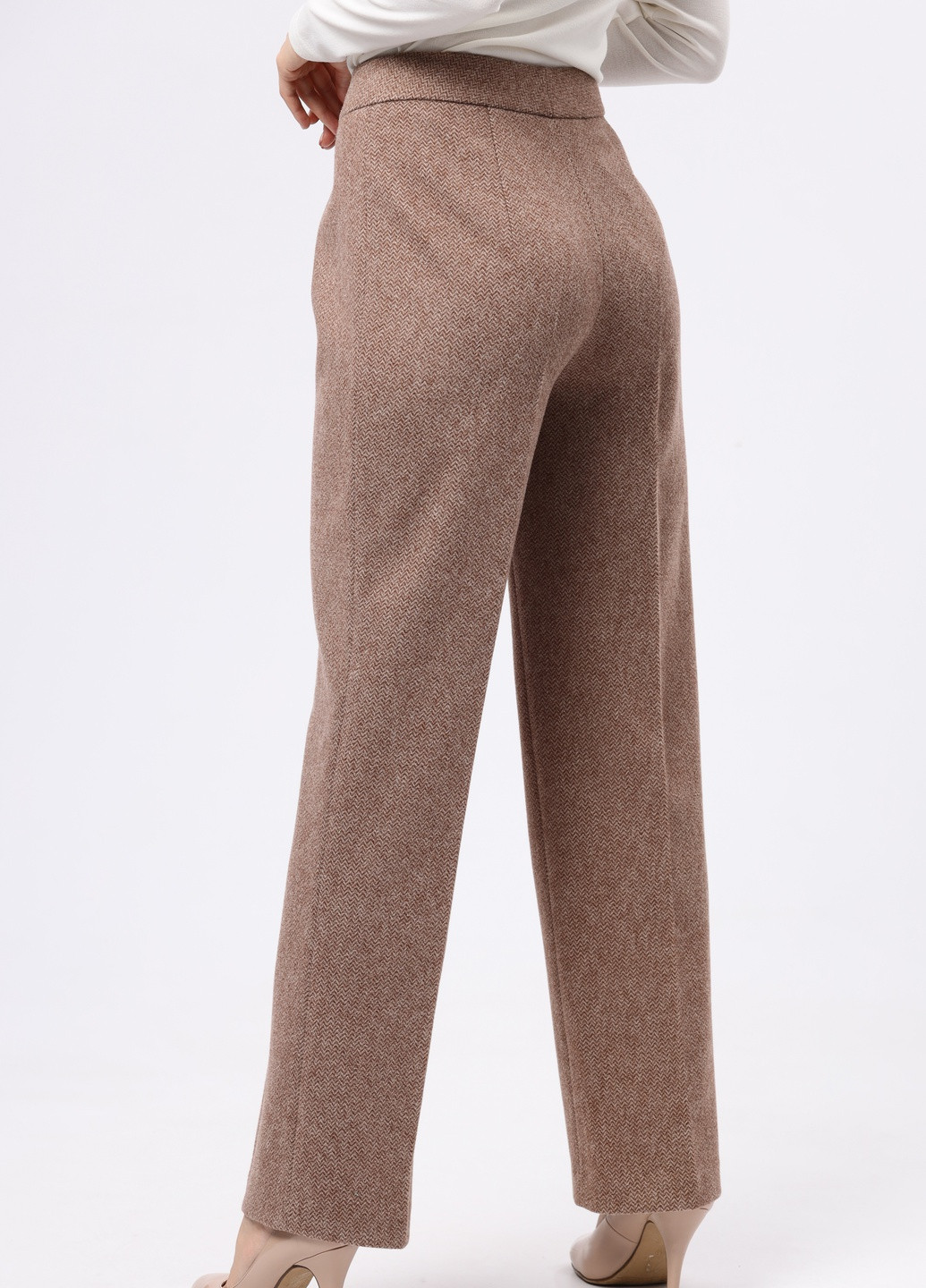 Светло-коричневые кэжуал зимние прямые брюки Cat Orange