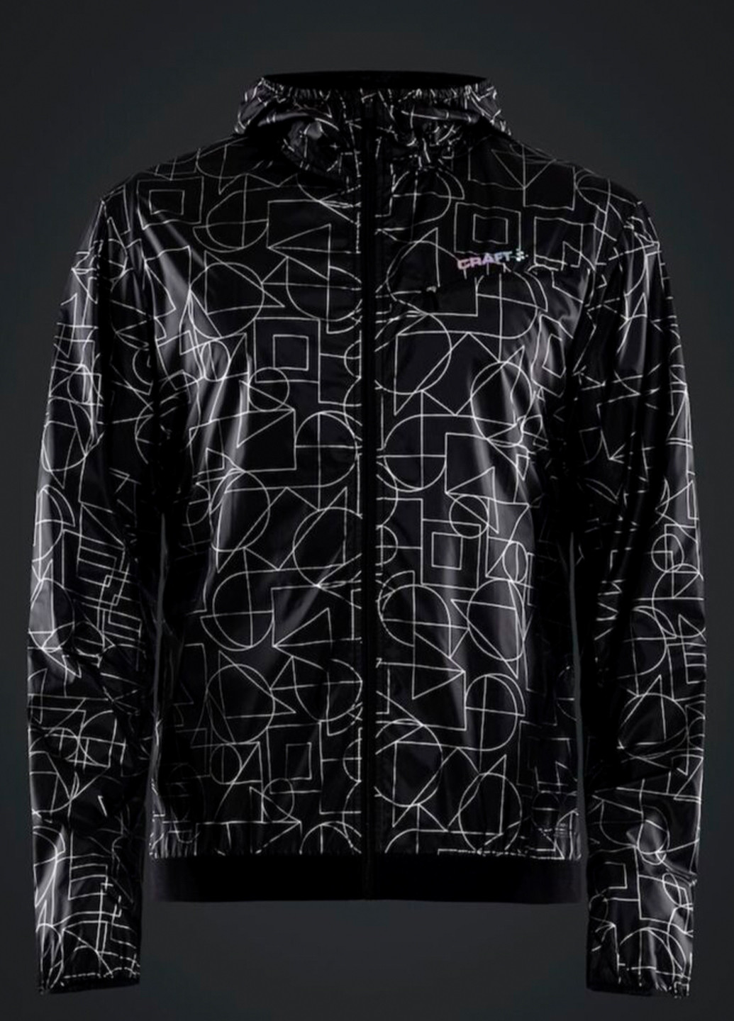 Чорна демісезонна чоловіча куртка Craft Lumen Wind Jacket