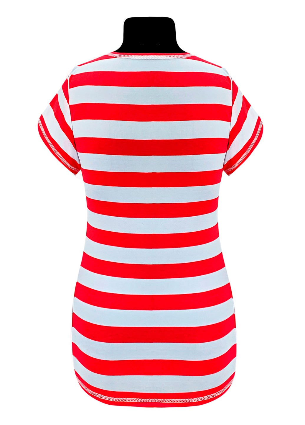 Коралова блуза віскоза з рукавами смужка Жемчужина стилей 926