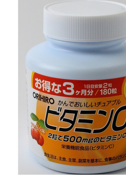 Vitamin C 180 Chewable Tabs Cherry Orihiro (258886097)