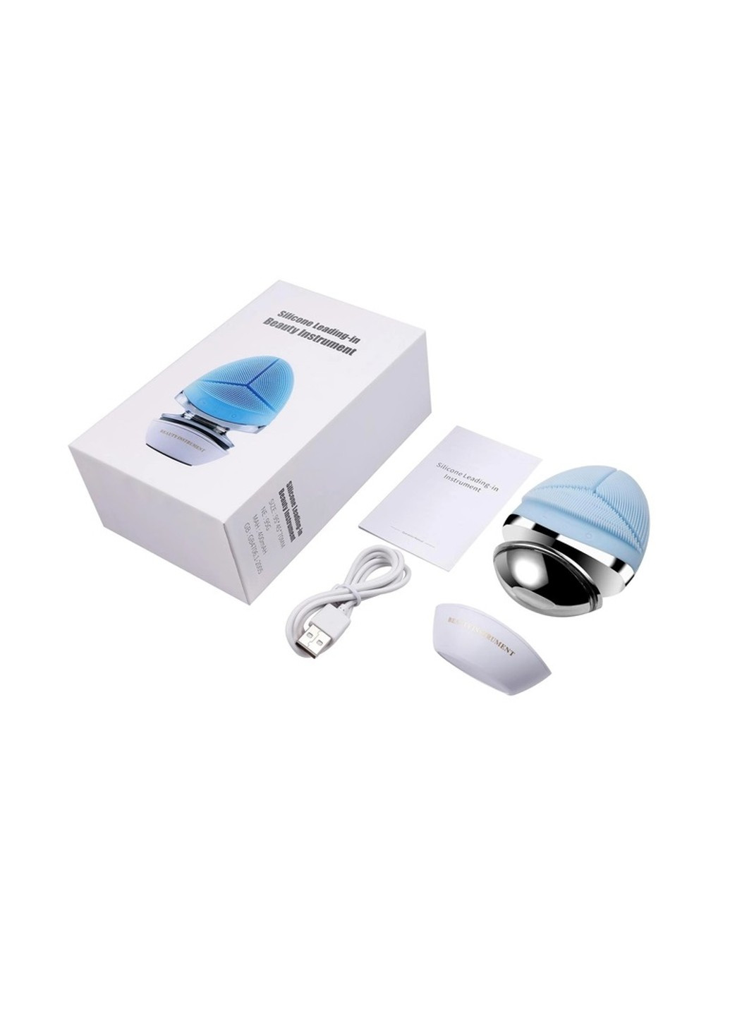 Ультразвукова електрощітка для вмивання обличчя з EMS для масажу та ліфтингу EMS cleansing brush & massager MyIDi (276904694)