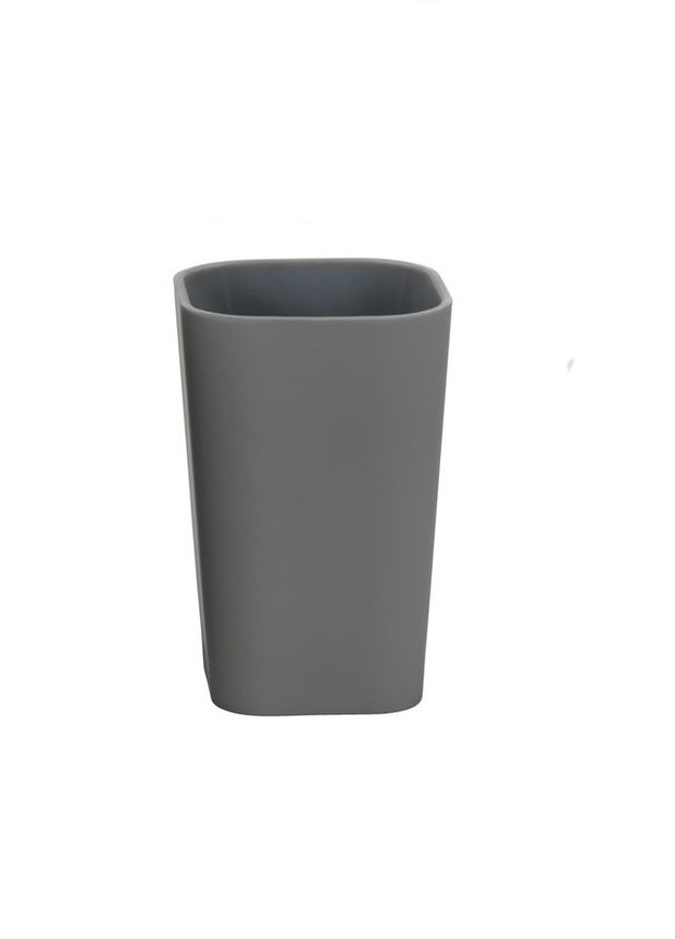 Склянка для щіток сірий 7х7х11 No Brand (259942013)