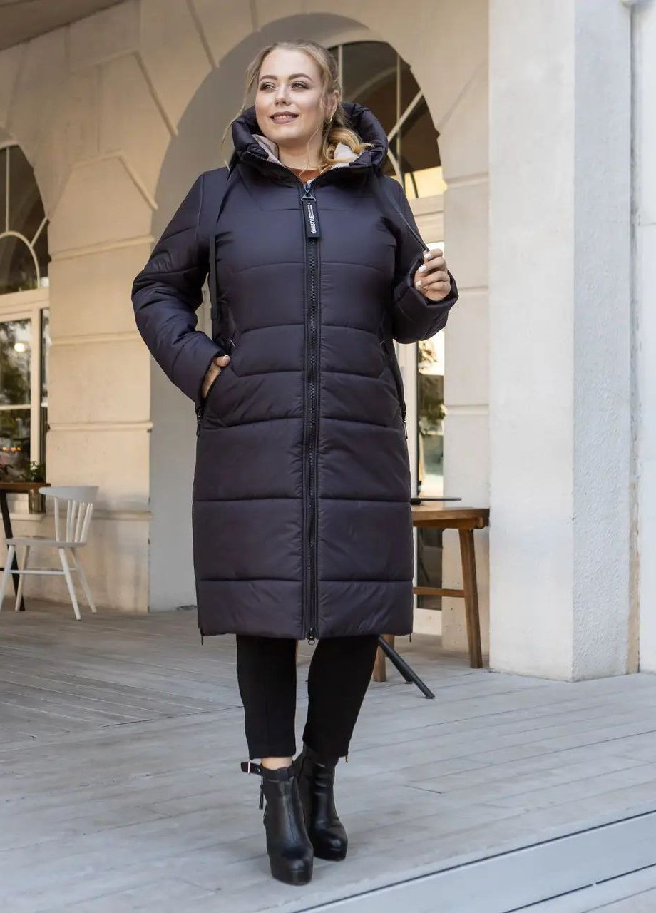 Фиолетовая зимняя зимняя женская куртка большого размера SK