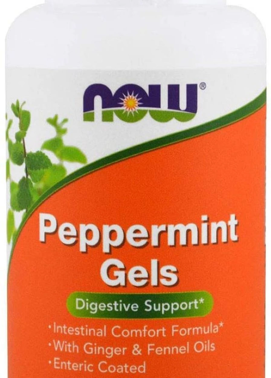 Перечная мята Peppermint Gels with Ginger & Fennel Oils 90 Softgels Now (267724746)