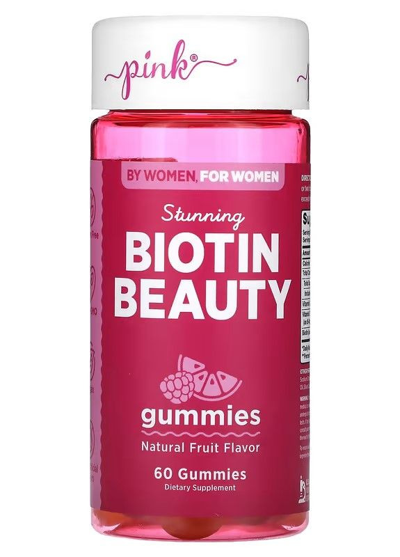 Биотин Biotin Beauty (Natural Fruit), 60 Gummies Pink (276251489)