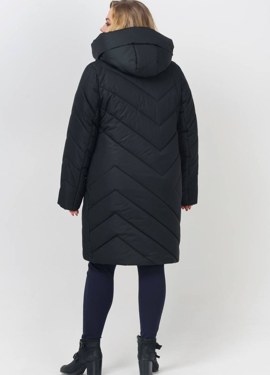 Черная демисезонная женская демисезонная куртка большого размера SK