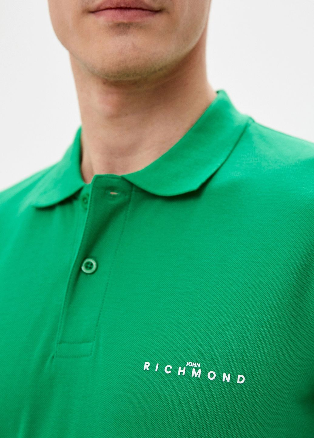 Зеленая футболка-поло для мужчин John Richmond