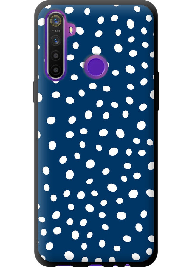 TPU черный чехол 'Горошек v3' для Endorphone Realme 6i (258087639)