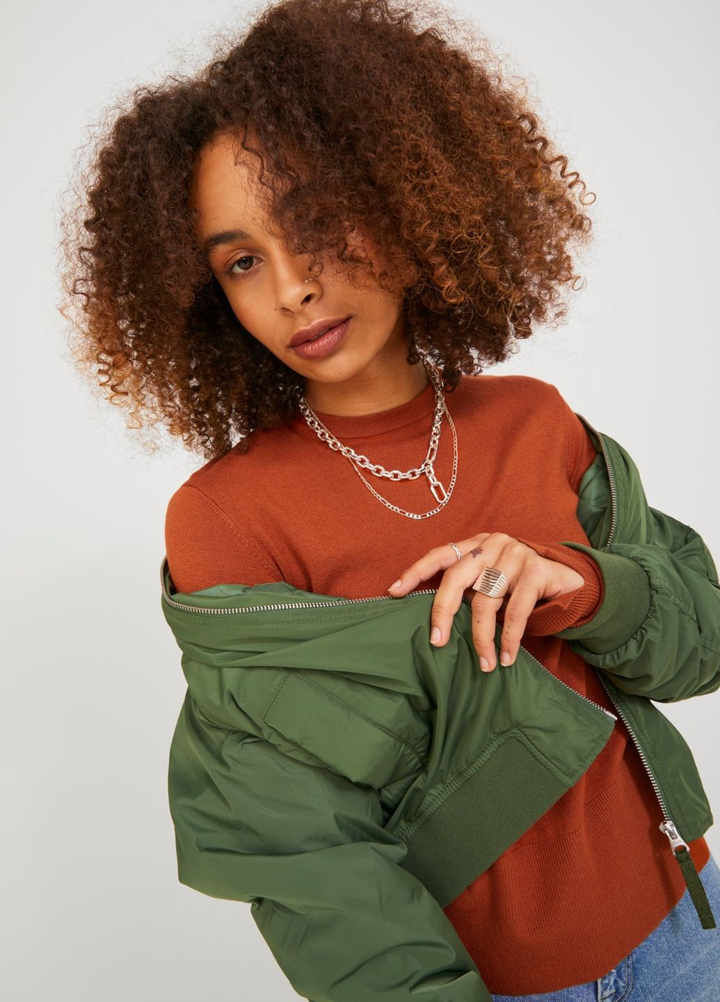 Светло-оранжевый джемпер демисезон,кирпичный,jjxx Jack & Jones